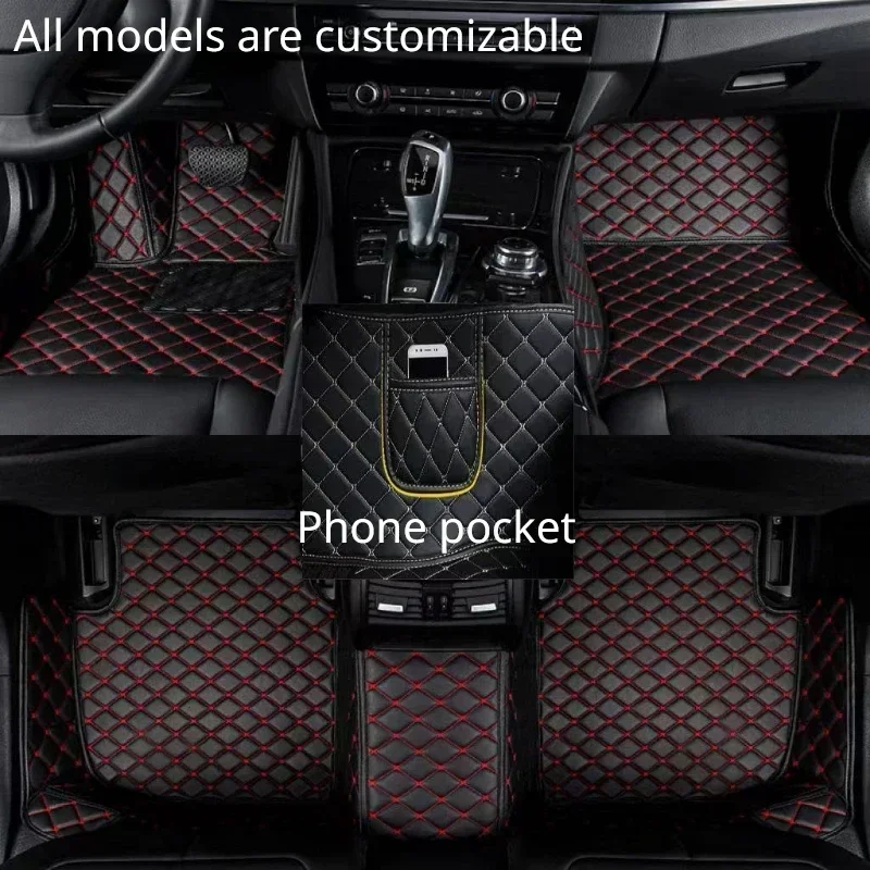 

Custom Car Floor Mats for BMW 6 Series F13 2 doors 2010-2018 Years 100% Fit Phone Pocket Carpet Interior Car Accessories