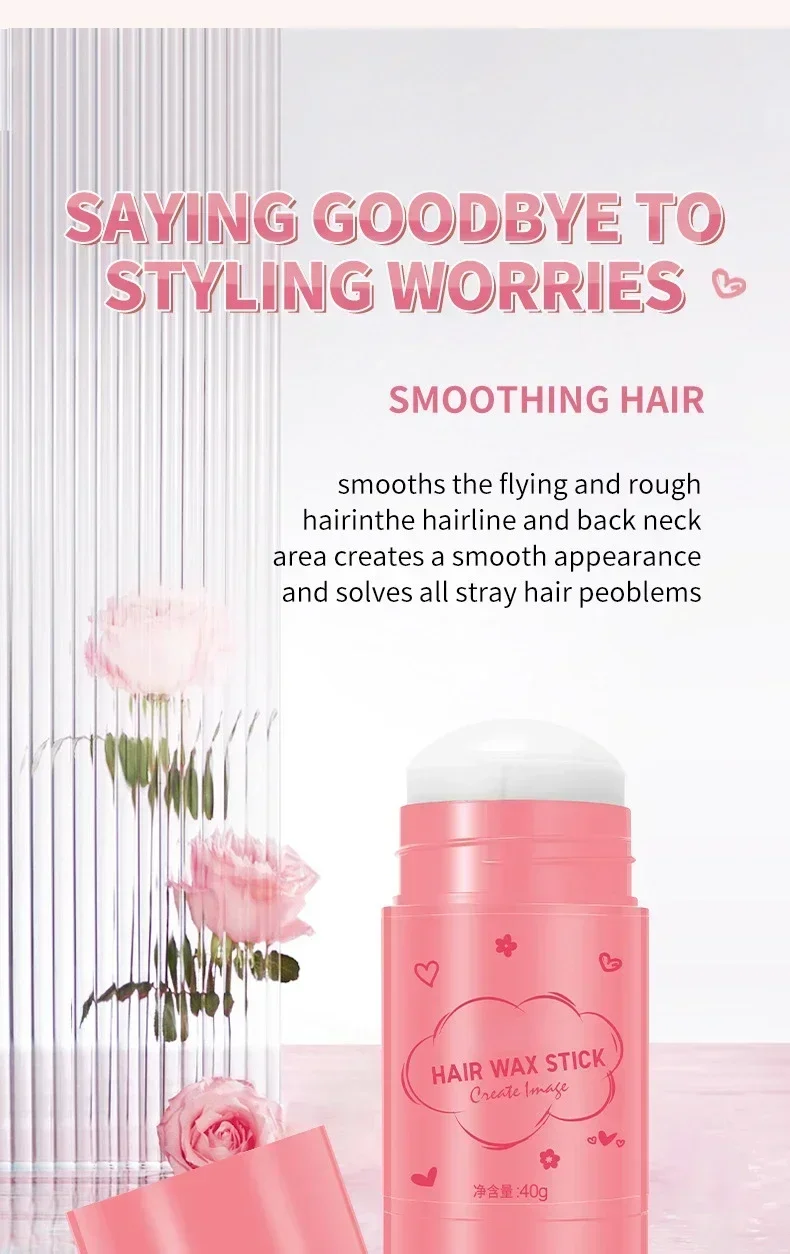 Description Picture 4 of itemSolid Styling Hair Wax Stick Crushed Hair Finishing Balm Long Styling Hair Finishing Stick Styling Balm Wholesale Makeup