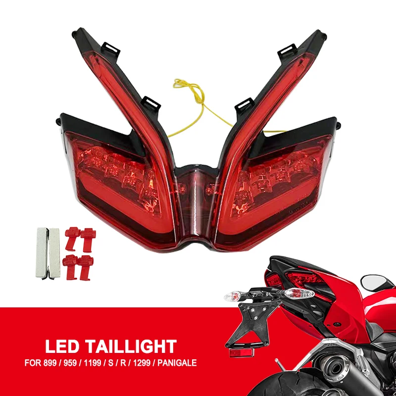 

Fit For DUCATI 899 959 1199/S/R 1299 Panigale 1199R Motorcycle Tail Light Integrated Tail Brake Light Turn Signal LED Taillight