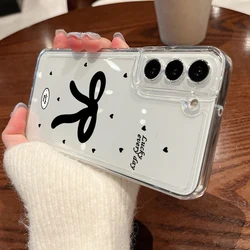 Bowknot Clear Silicone Phone Case with Elegant Design for Samsung A56 5G (A721)