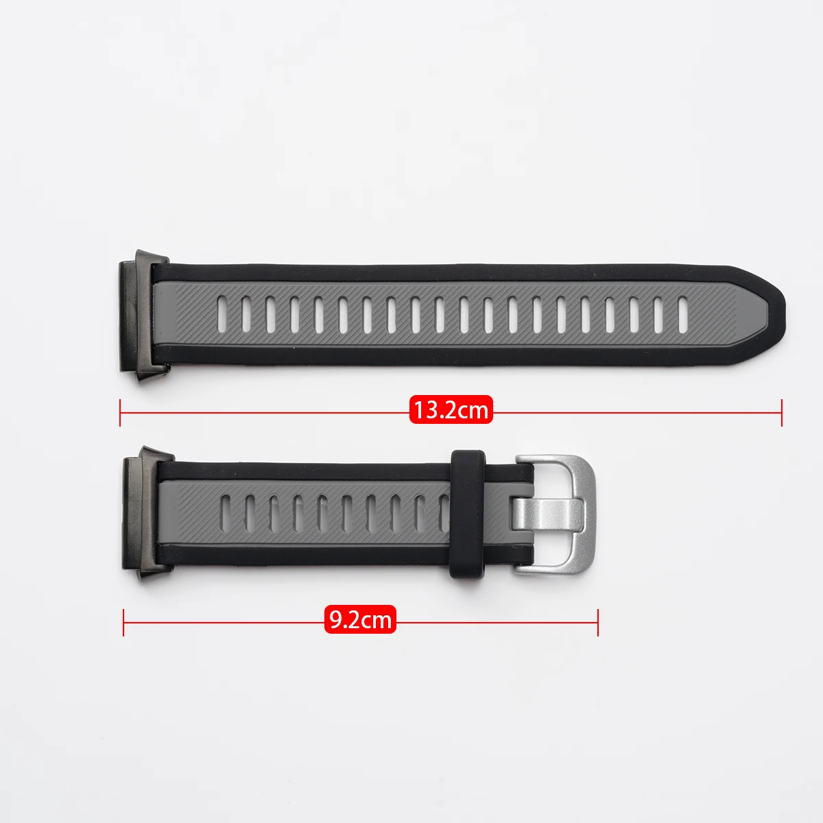 Two-Tone Silicone Sport Strap for Smartwatch - Adjustable Bracelet