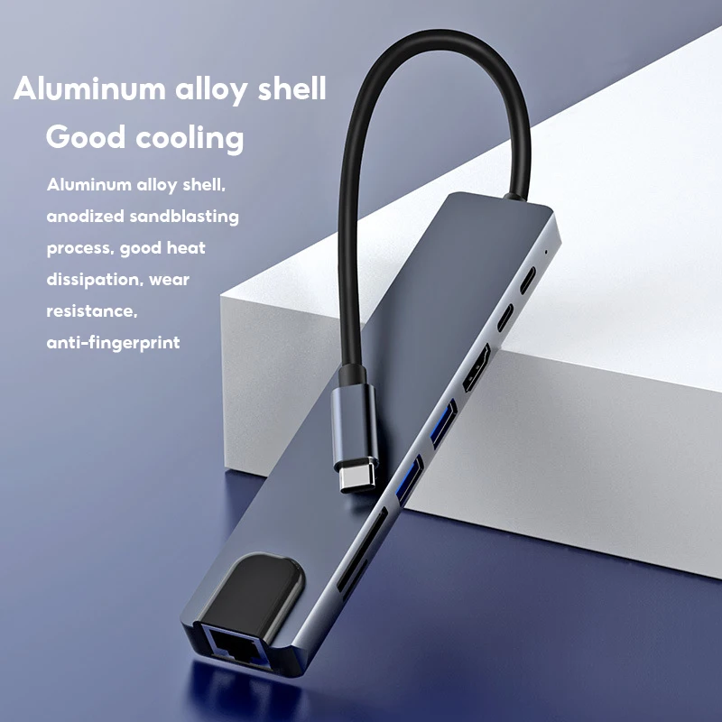 Type-c Aluminum Alloy Docking Station 3.0USB Splitter