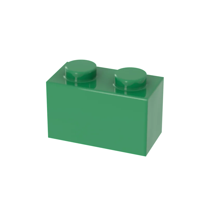 Colorful 1x2 Building Blocks Set - Creative DIY Thick Bricks Collection