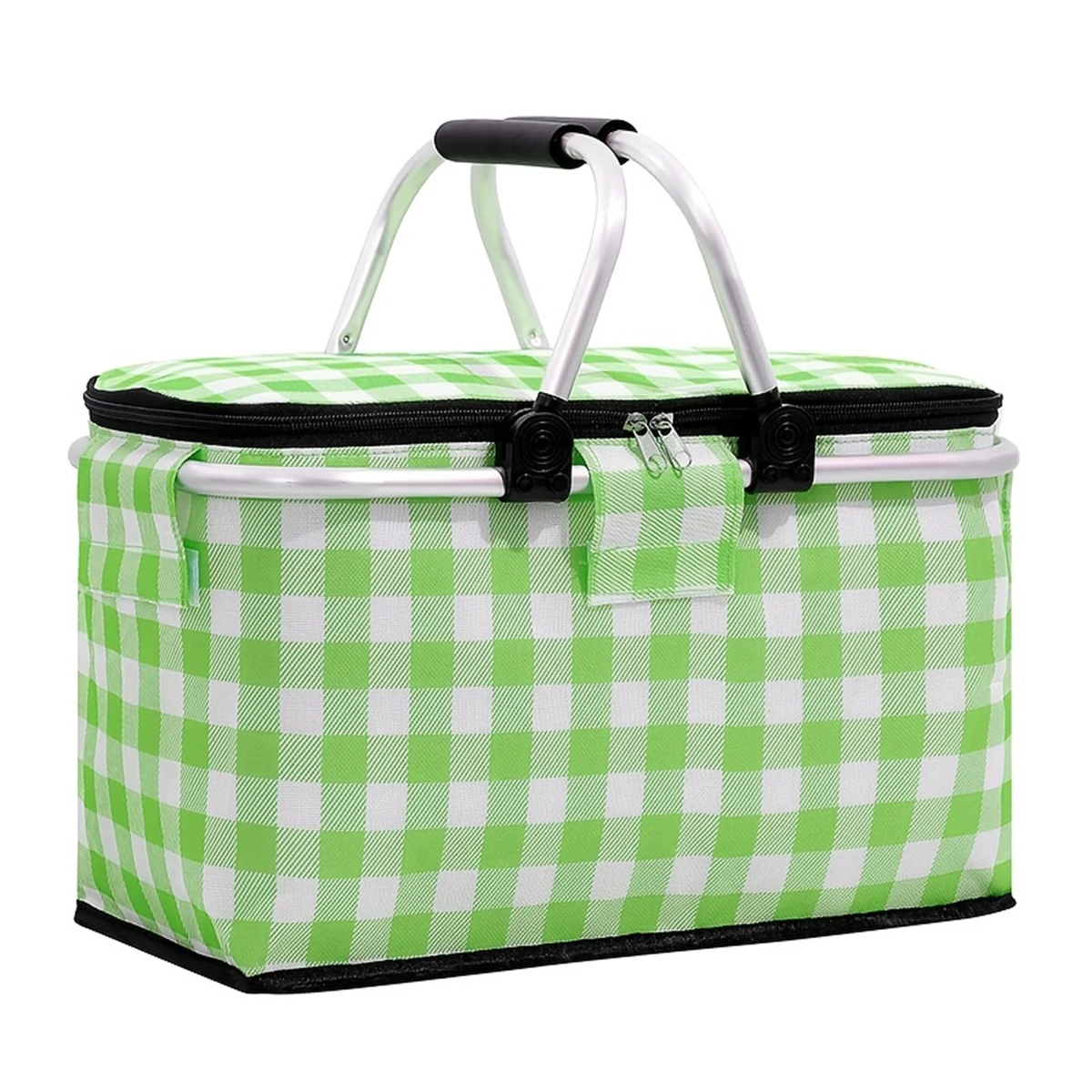 Insulated Picnic Basket Foldable Ice Pack Ice Basket Outdoor Thermal Handheld Storage storage bag lunch cooler bag cooler bag camping storage bag For Camping Car Insulated Bask
