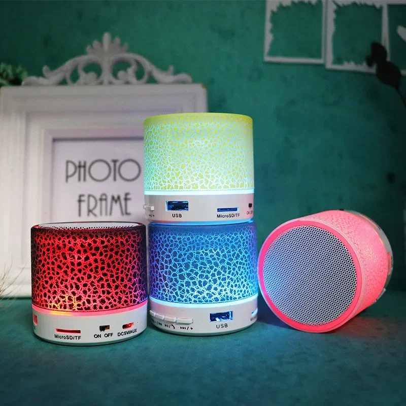 Wireless Mini LED Bluetooth Speakers Wireless Music Audio TF USB FM Stereo Subwoofer with Mic
