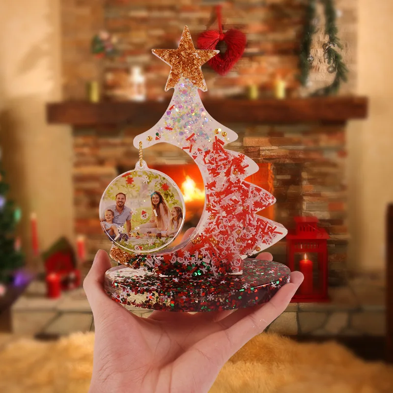 en résine époxy Moule en résine cristal Moule en silicone Ornement de Noël