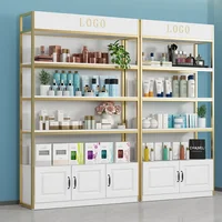Customized Cosmetic Display Cabinet Beauty Salon Product Showcase Multi-layer Skincare Hair Salon Shelf Display Rack