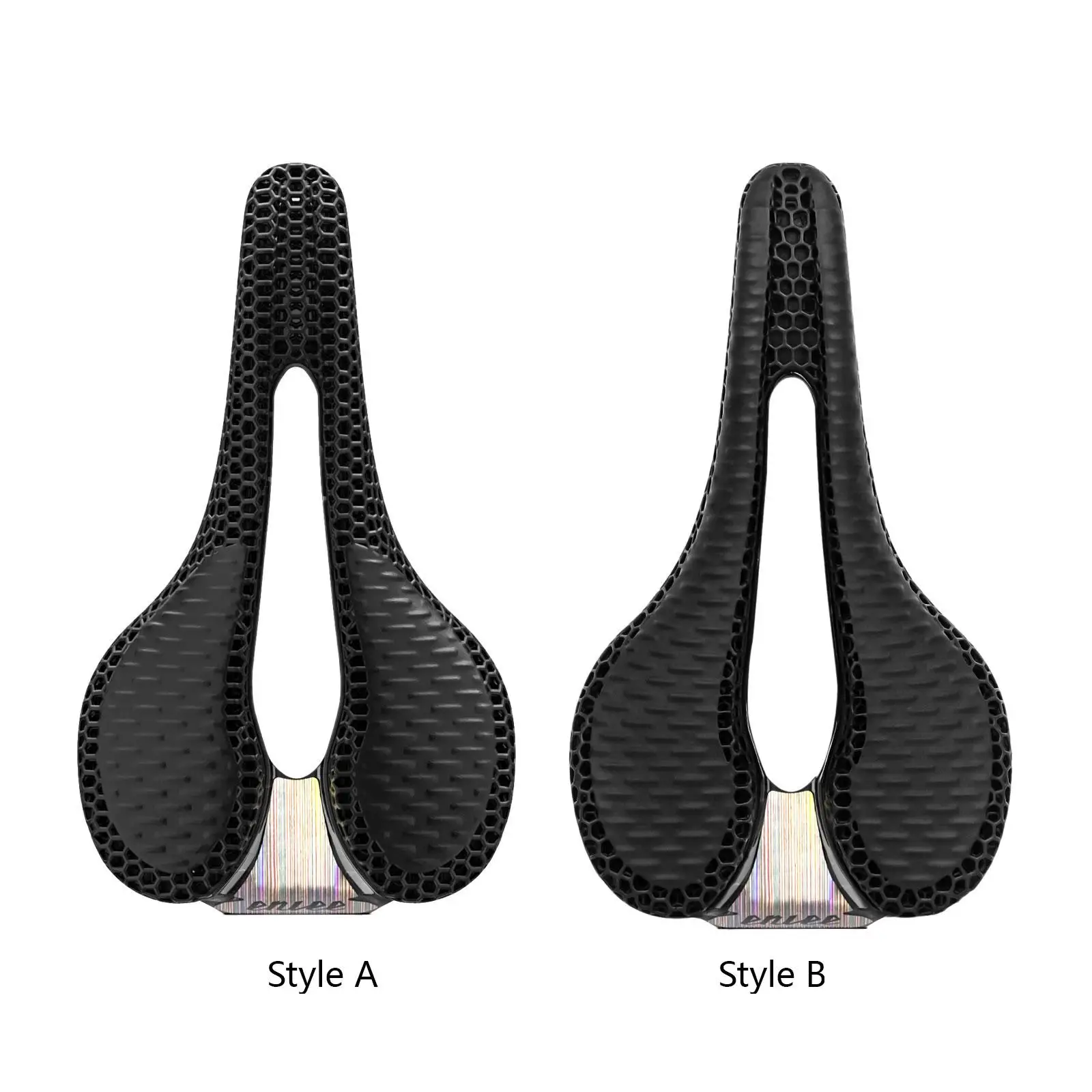 

3D Printed Bike Seat, Comfortable Lightweight Breathable Bicycle Seat, Folding Road Bike Saddle, Black