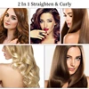 2 IN 1 Hair Iron Professional Steam Hair Straightener Hair Curler Ceramic Curling Style Tools 6