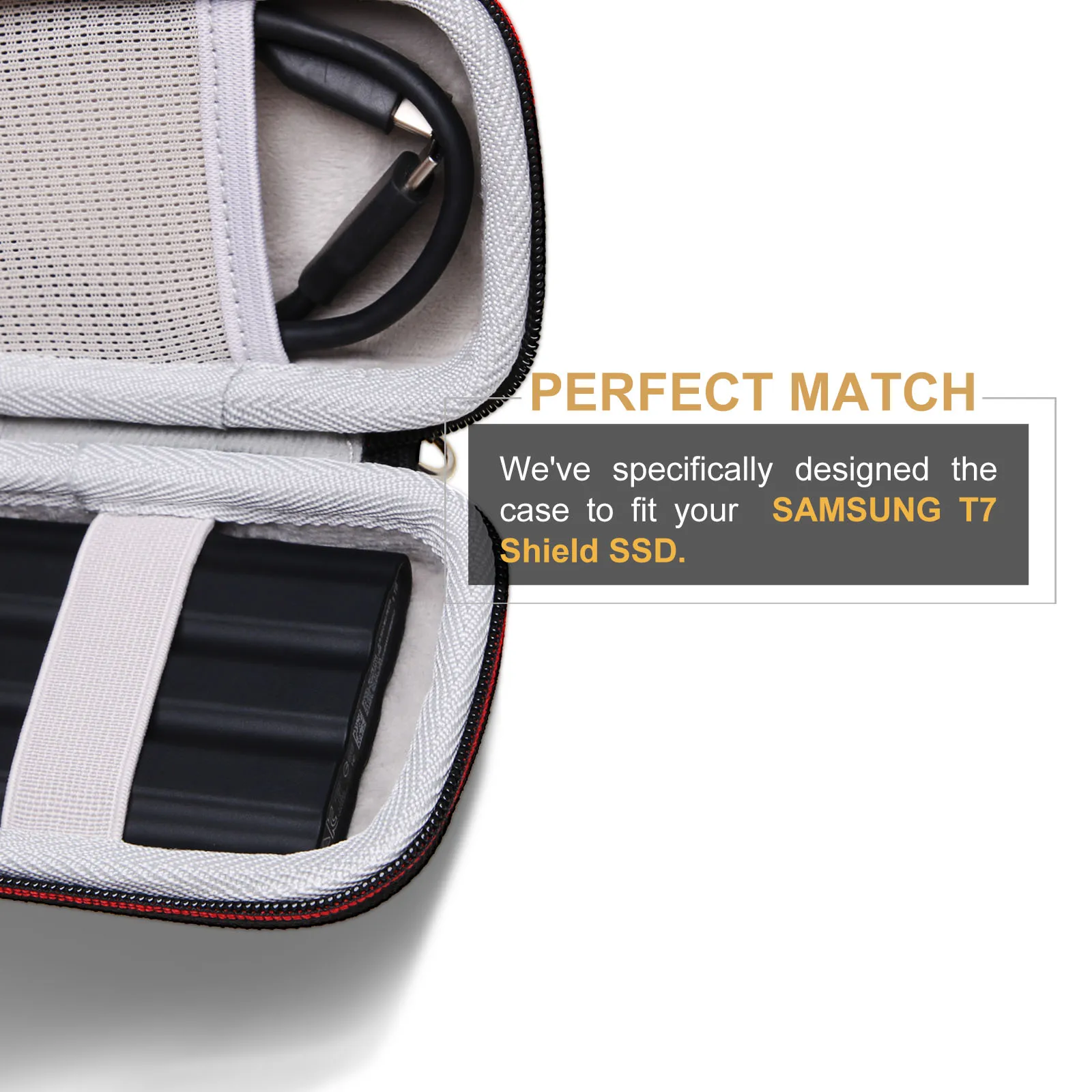 Ltgem-eva Case Difícil para Samsung t7 Também Também Ssd Portátil Unidade de Estado Sólido Externo Bolsa de Proteção para Viagens - Imagem 6
