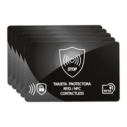 RFID Blocking Ultra Thin Card for Secure Wallet and Passport Protection (Black)