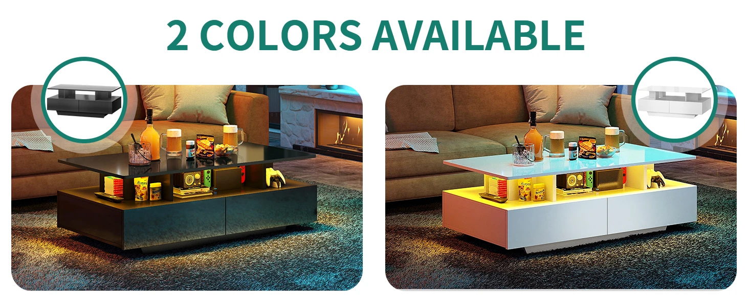 white coffee table for living room