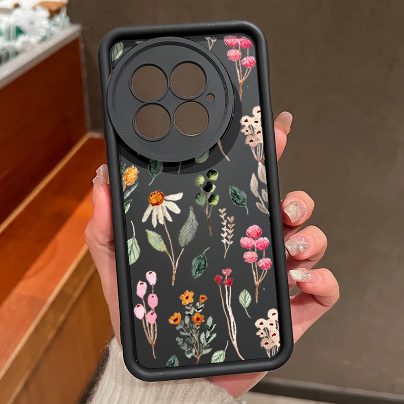 Luxury Floral Print Shockproof Silicone Phone Case with Bumper Protection