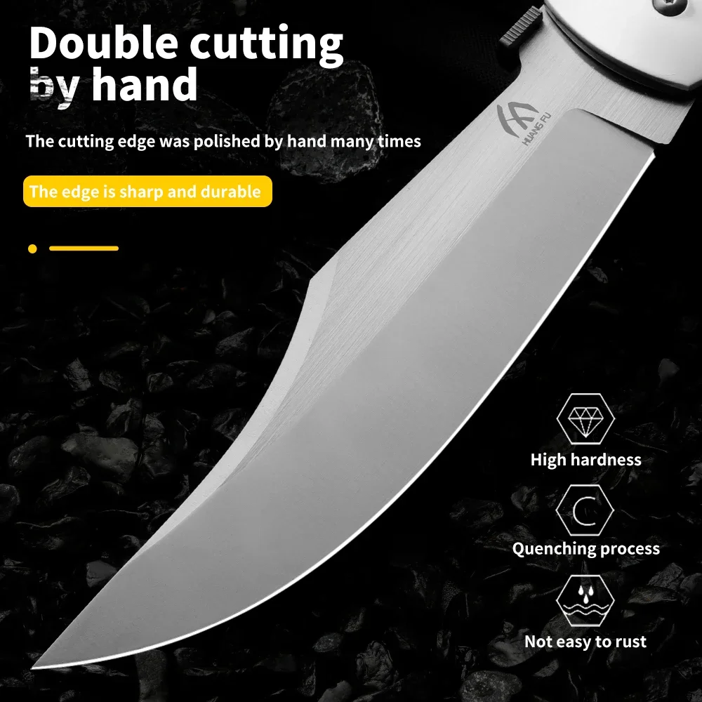 High quality multifunctional folding knife - survival knife for outdoor camping, hunting, and emergency situations, men's gift 5