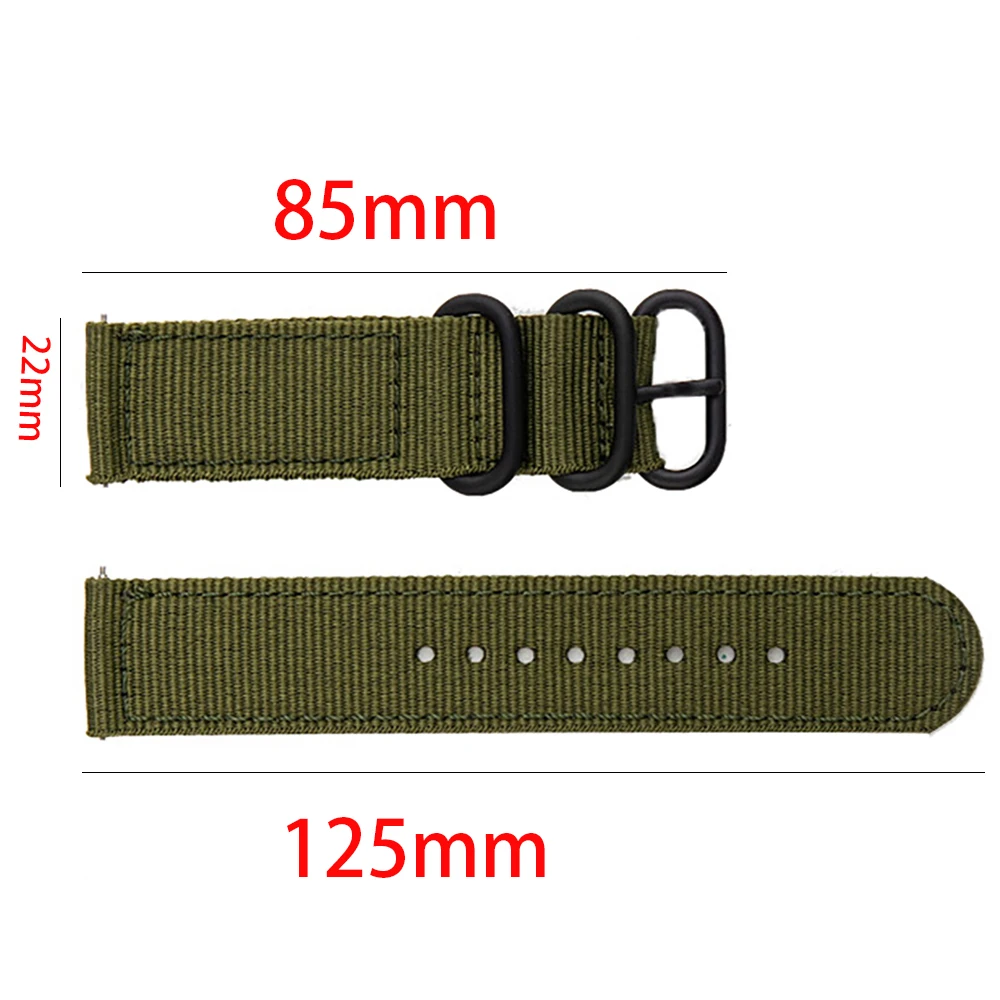 Enhanced Nylon Watch Strap, Breathable & Durable, Available in Multiple Sizes