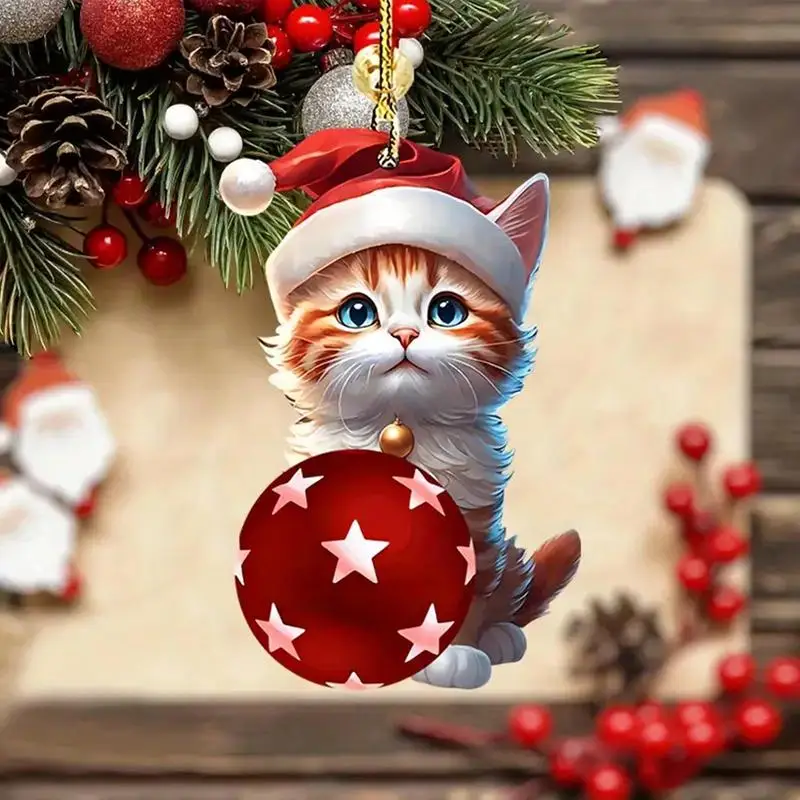 2D Flat Ornament christmas Advent Calendar 2024 Cats Countdown Calendar 2025 kitten Decoration Cartoon Festival party Supplies