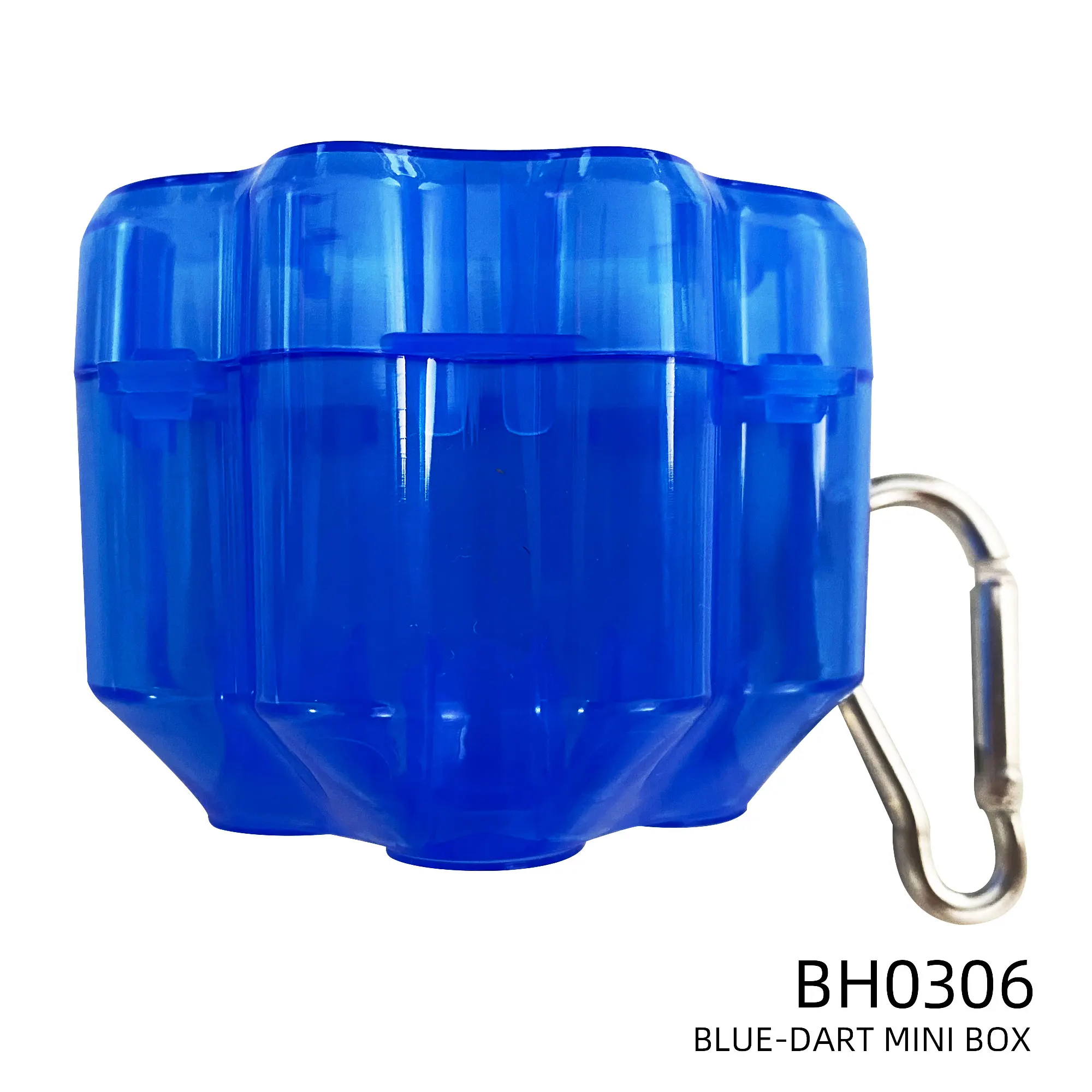 Enhanced Portable Mini Transparent Dart Box with Aluminum Hanging Clip – 4 Color Options