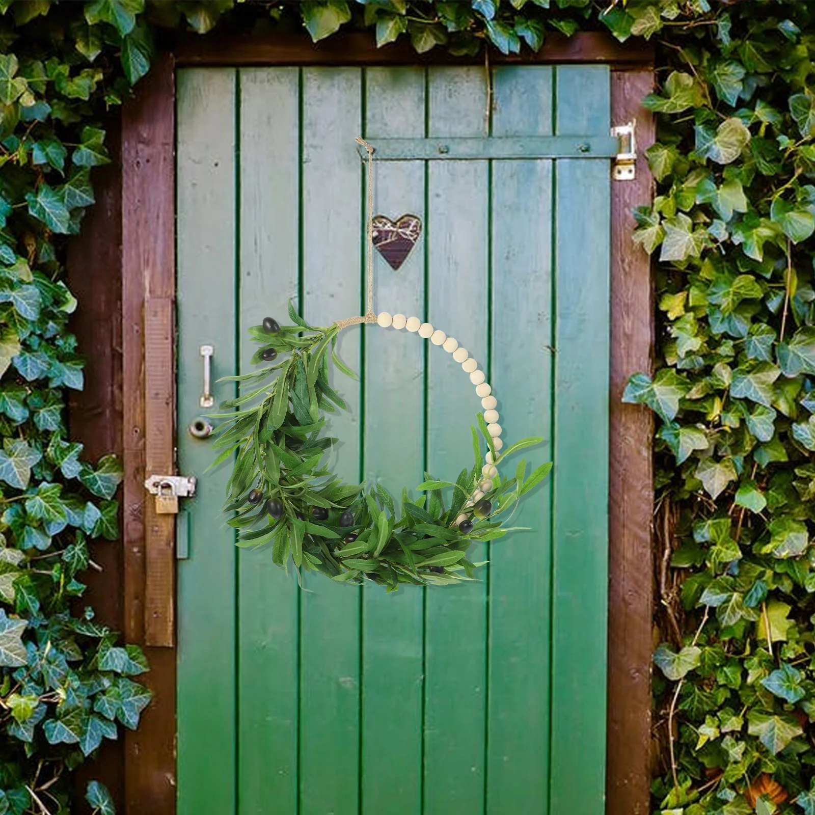 

Artificial Garland Home Decor Spring Decorations for Fresh Style Wreath Emulation Wood Beads