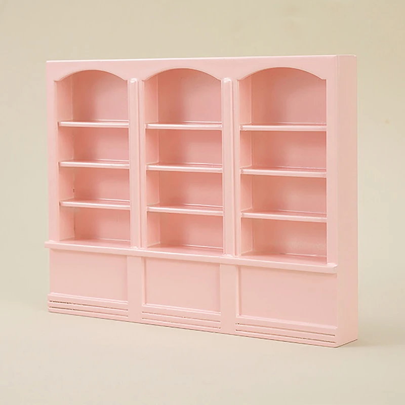 Libreria In Miniatura In Legno Per Casa Delle Bambole, Scala 1:12, 23x18cm, Colore Legno Naturale