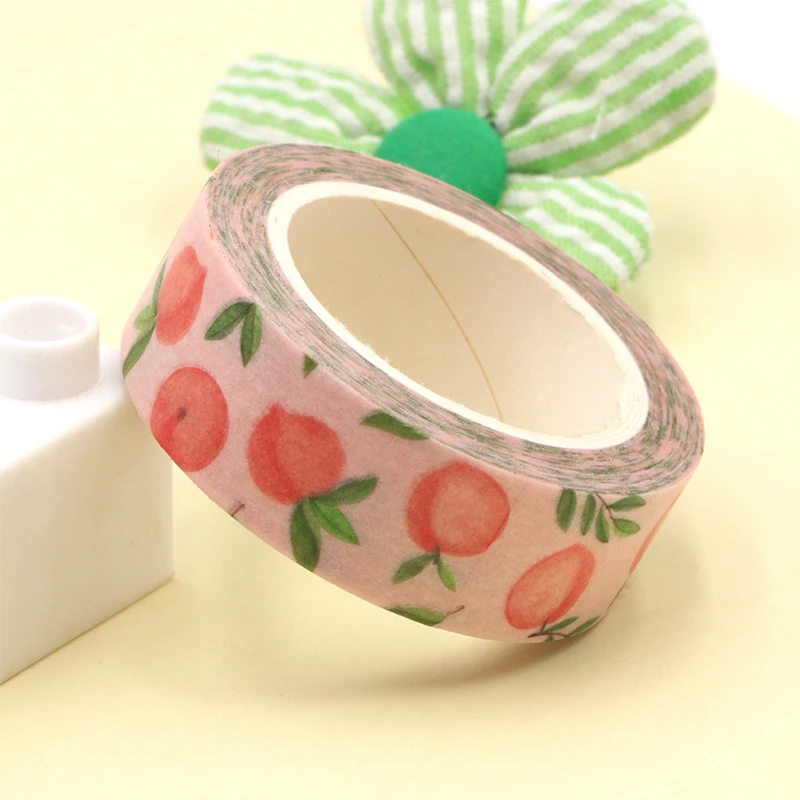 

2022 NEW 10pcs/lot 15mm*10m Decorative INS Style Peaches Washi Tape Organizer Scrapbooking Stationery Adhesive Masking Tape