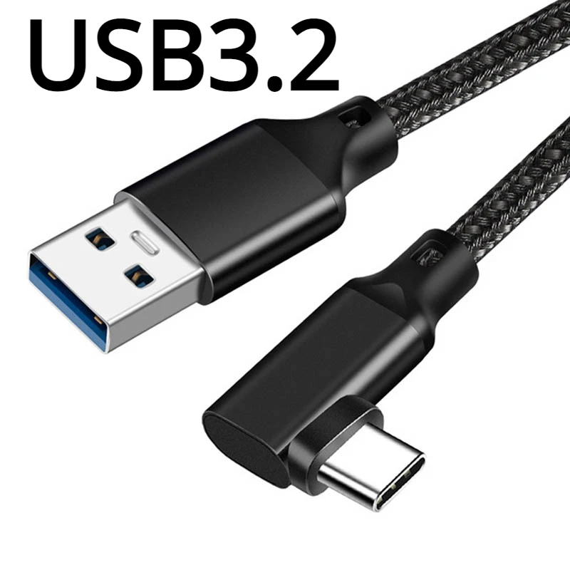 USB 3.2 Gen 2, Oculus Quest 2 링크 케이블, 엘보 C타입 데이터 전송, 빠른 충전 스팀 VR 액세서리