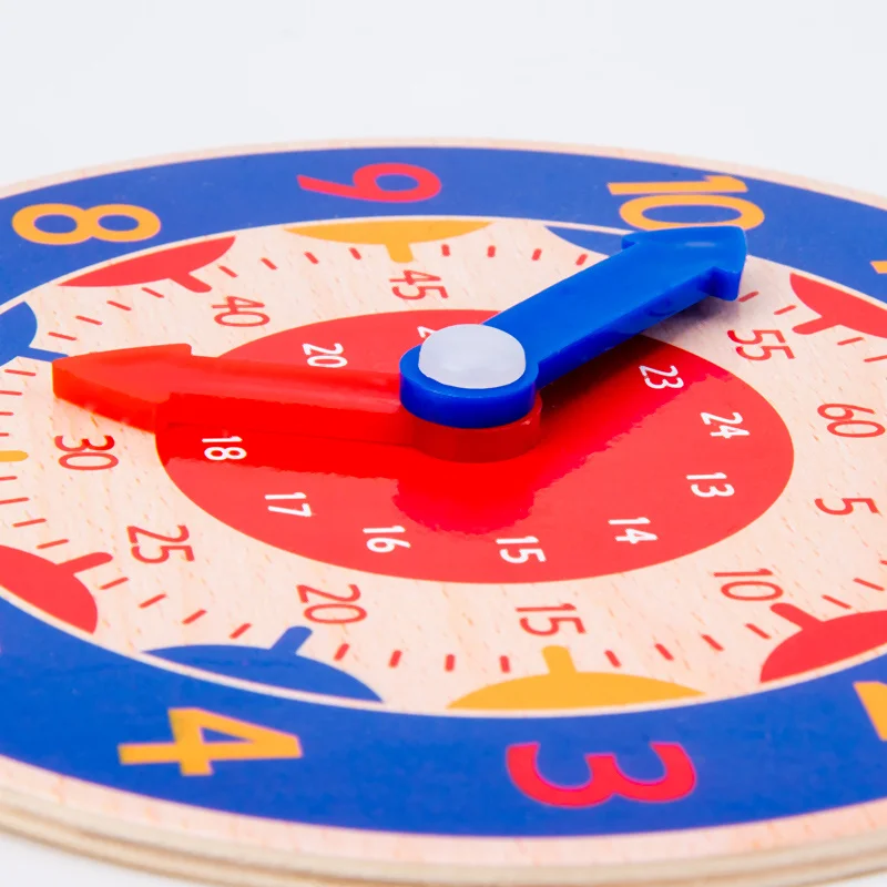 Baby Montessori Toys Wooden Clock Hour Minute Second Cognition Time Learning Teaching Aids Educational Toys For Children 3