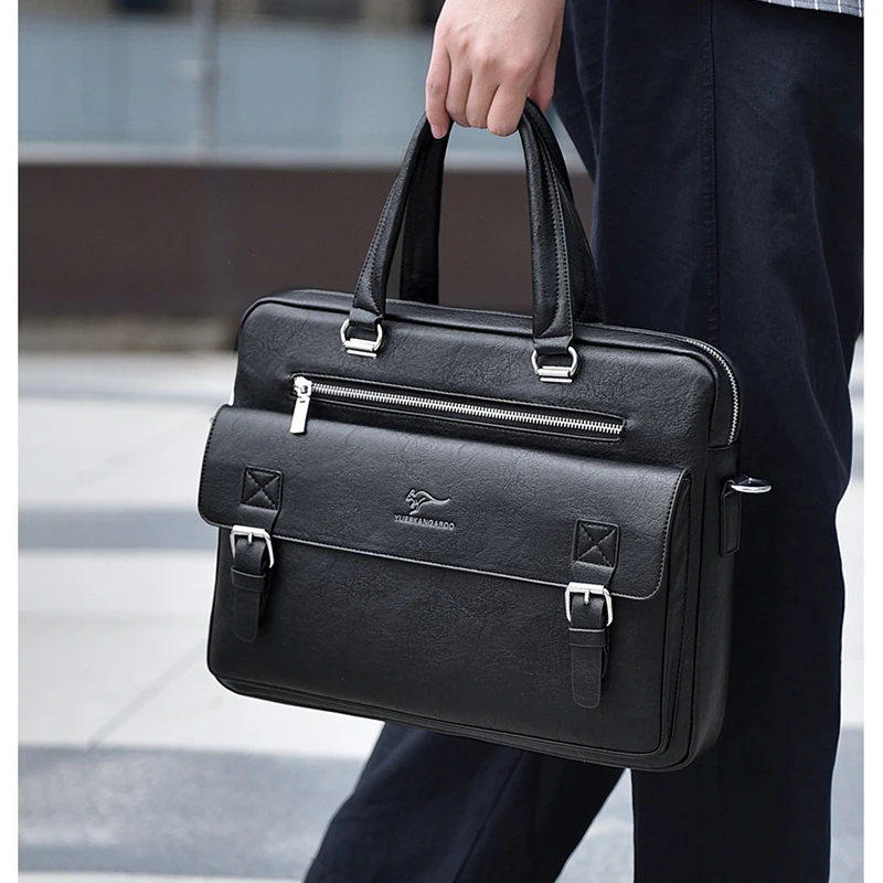 Man Leather Briefcase Tote Handbag 15 Inch Laptop Computer Shoulder Cross Office Business Messenger Crossbody Side Bag,leather briefcase