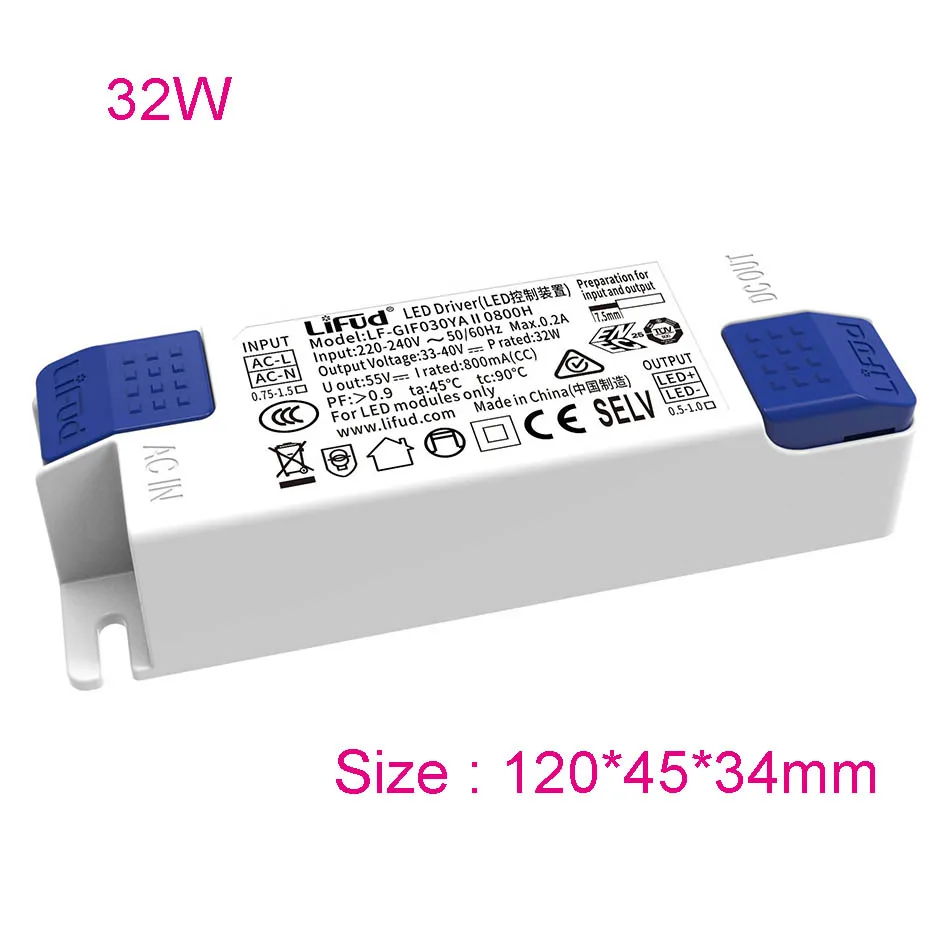 Description Picture 2 of itemLiFud LED driver LF-GIRxxxYM LF-GIRxxxYS series LED transformer Input 220V-240V output 350mA 600mA 900mA 1200mA 1400mA 1500mA