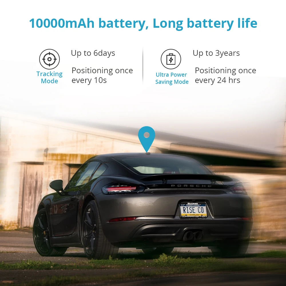 Jimi LL01 4G LTE Magnetic GPS Tracker with 10000mAh Battery IP65 Waterproof Real-Time Tracking Google Map Asset Locator for Cars gps tracker,car tracker
