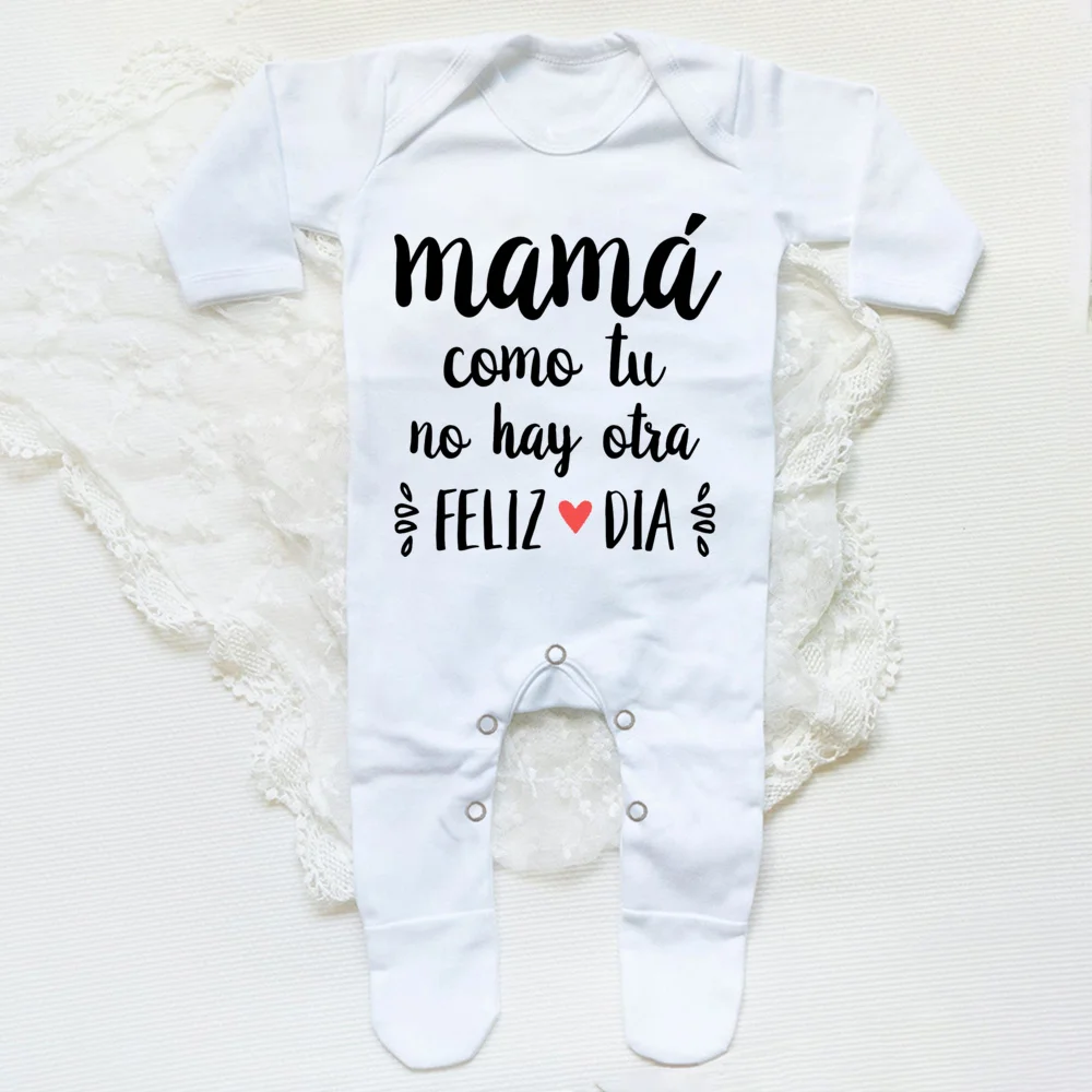 Happy Mother's Day Mom Baby Sleepsuit 1st Mothers Day Baby Grow Pyjamas New Mummy Gift Toddler Infant Boys Girls Outfits