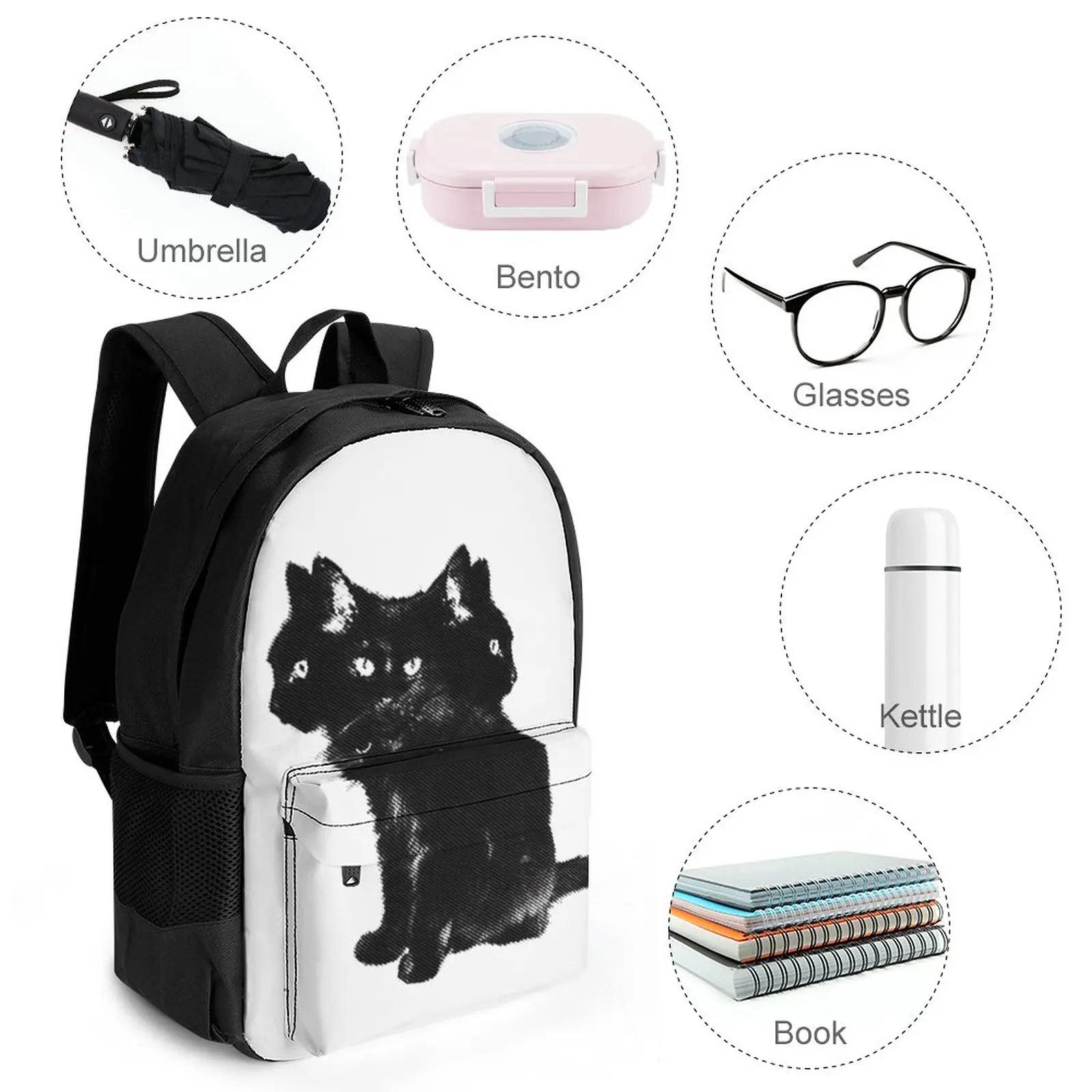 Art Animal Printing Backpack with Pocket Adjustable Shoulder Strap Large Capacity Shoulders Bag Girls School Backpack Travel Bag