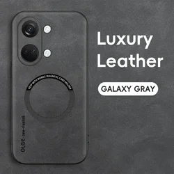Magnetic Retro Leather Soft Wireless Charging Phone Case Cover for OnePlus Nord 3 (GRAY)