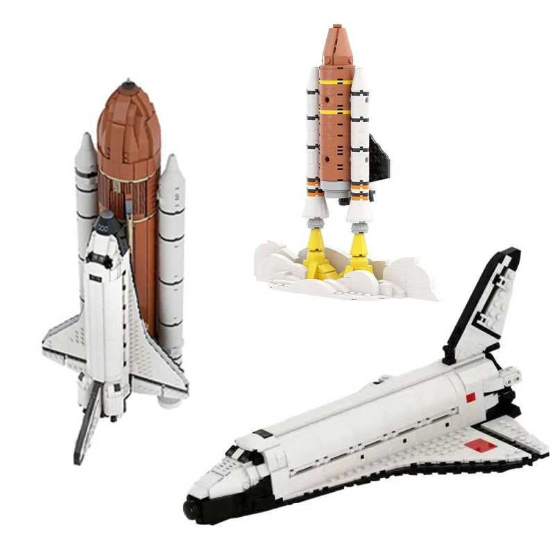 

MOC Spaceship Manned Rocket Space Shuttle 1:110 US Large Space Rocket Building Blocks Difficult Adult Assembled Toy Boy Gift