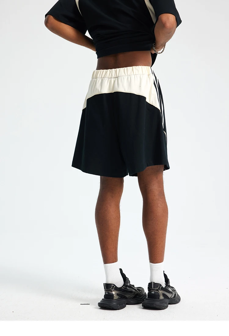 Side-Stripe Patchwork Track Shorts Sf78bd3bbc77641c7ba706739db1c941fH