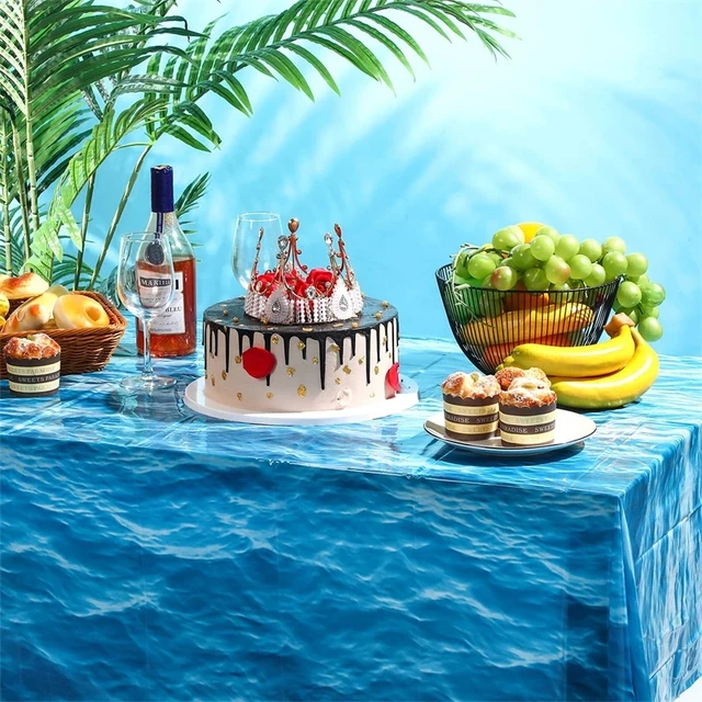 137x274CM Ocean Party Tablecloth Ocean Waves Table Cover Beach Pool Birthday  Party Under The Sea Plastic Tablecloth Decoration - AliExpress