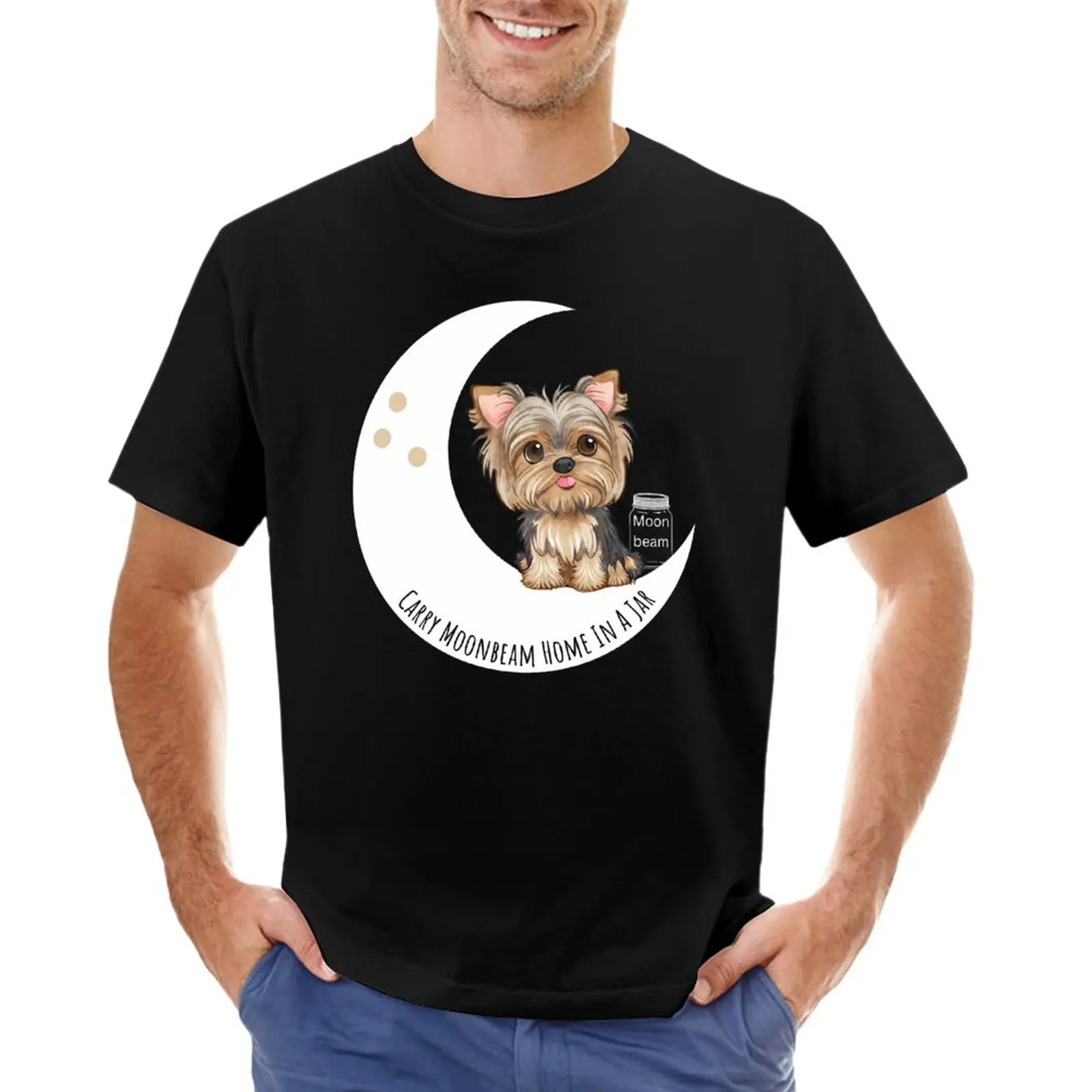 

Yorkshire Terrier on the Moon T-Shirt t-shirts man men clothing