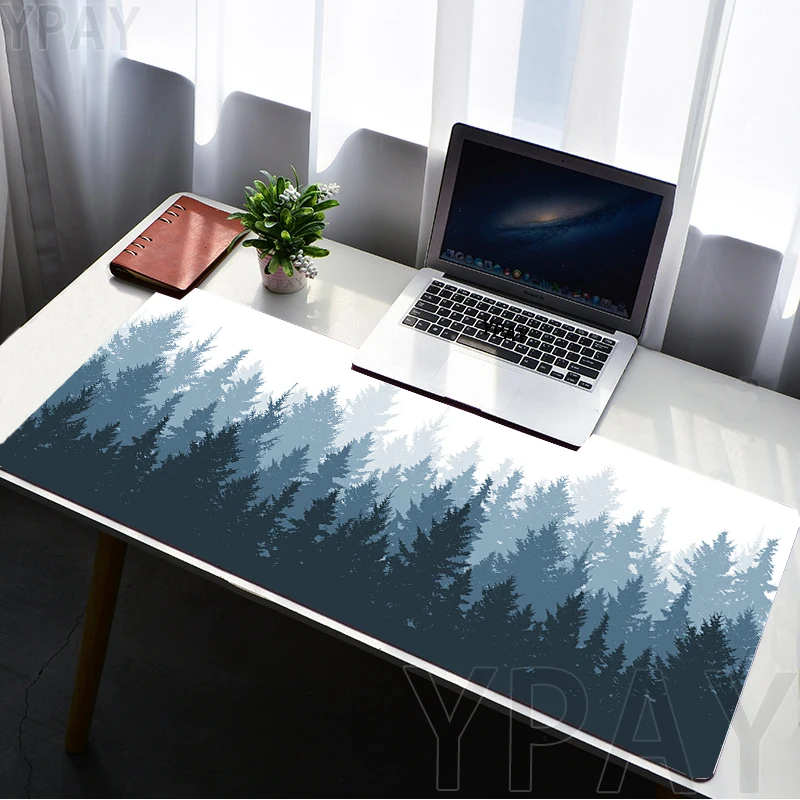 

Gamer Mousepad Forest Mouse Pad Company Large Mouse Mat Natural Rubber Table Rugs PC Desk Mats Trees Mousepads 100x50cm