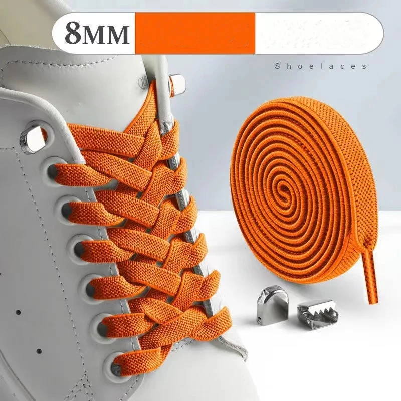 1PairNoTieShoeLacesElasticShoelacesOutdoorLeisureSneakers