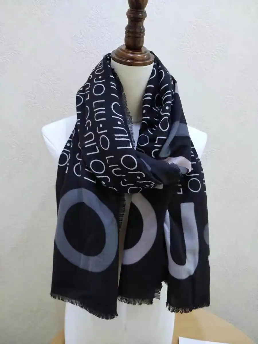 2024 Foreign Trade Original Order Italy Luxury brand liu Hot selling Embroidered Print Beach Sunshade Multi functional Scarf 2