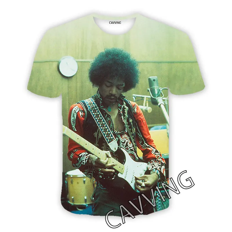 Singer Jimi Hendrix Unisex Women Men T-Shirt 3D Print Short Sleeve Tee Tops 