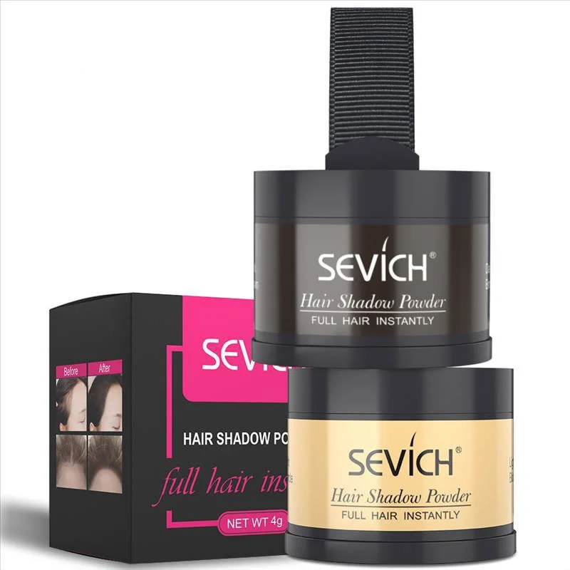 Hairline Repair Filling Powder With Puff Sevich Fluffy Thin Powder Pang Line Shadow Forehead Hair Makeup Concealer 1PC hair building powder