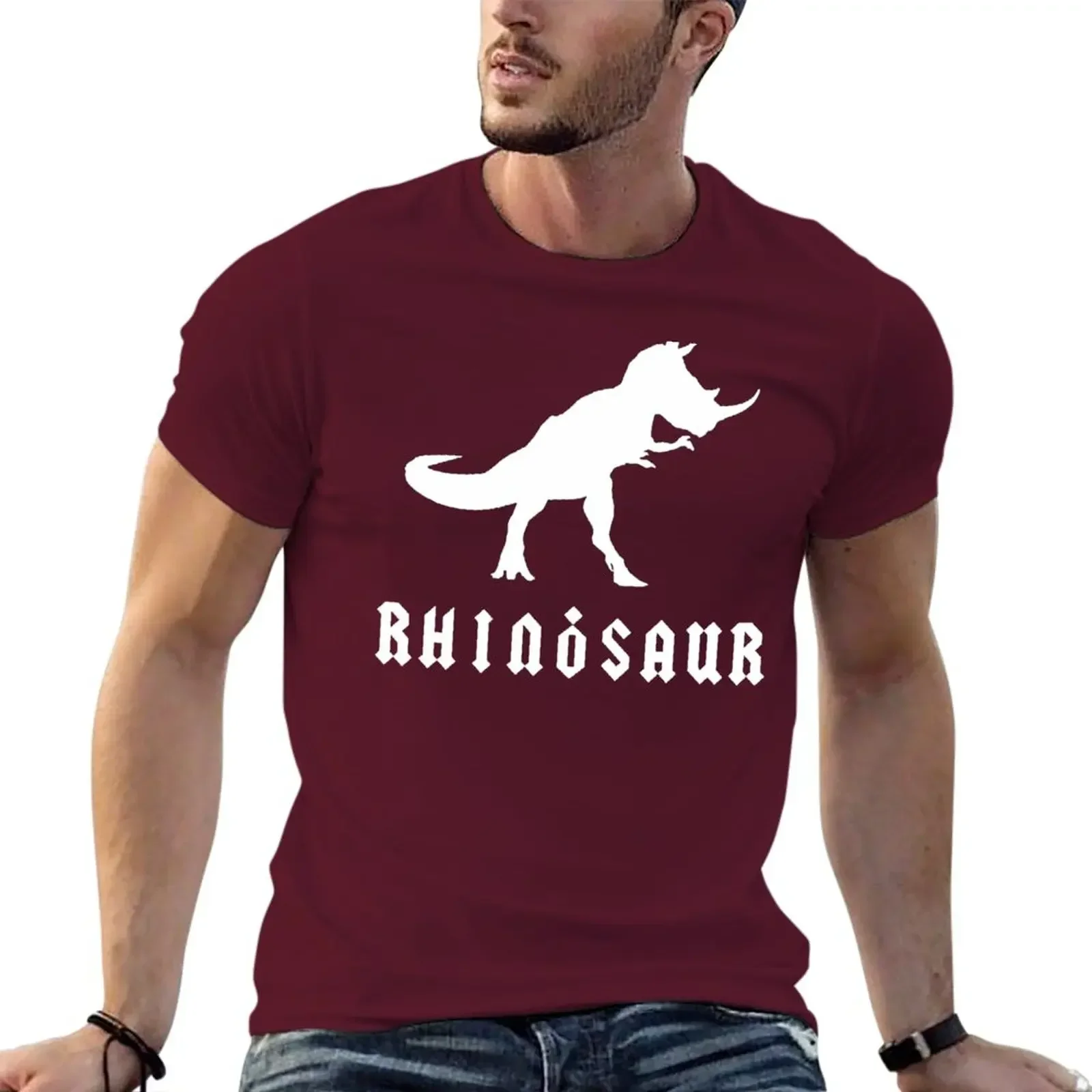 

2024 summer new men t shirt RHINOSAUR T-Shirt tees plus size tops t shirts for men short sleeves pure cotton tops streetwear