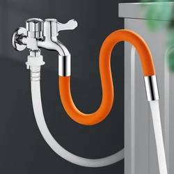 360°Rotatable Faucet Extension Hose Universal Splash-proof Faucet Extension Extender Bathroom Free Bending Extension Tube