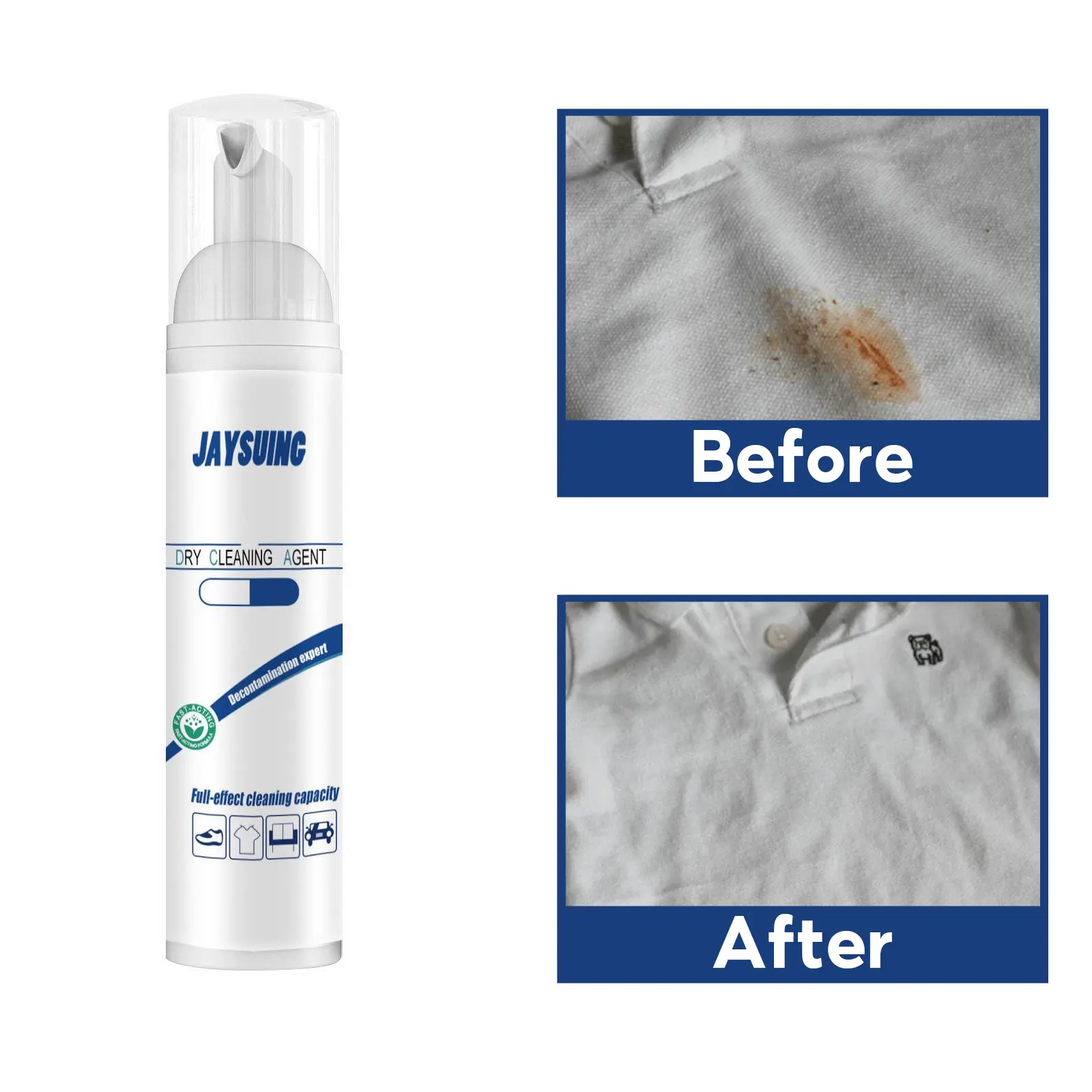 Dry Clothing Foam Cleaner Down Jacket Oil Stain Removal Mattress Sofa Decontamination Dry Cleaner Wash Free Clothes Foam