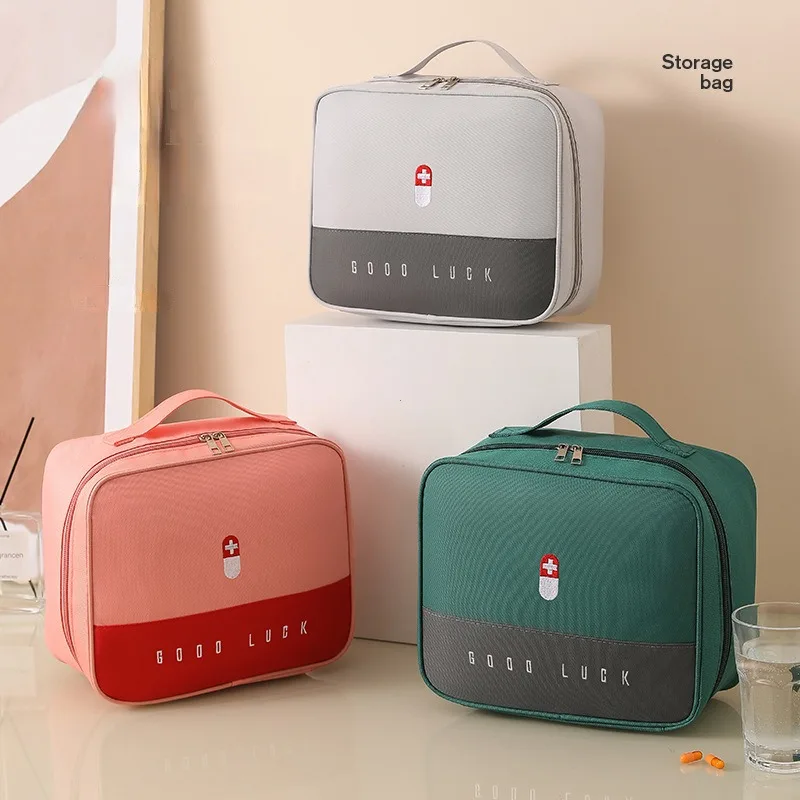 Medical Medicine Kit Multifunctional Layered Health Storage Bag Organizer Pouch Bags for Women Travel Makeup Pouch Cosmetic Bag