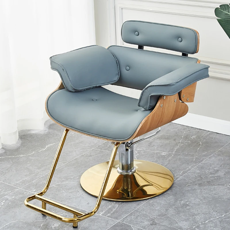 Salon Barber Chairs Esthetician Swivel Manicure Aesthetic Stool Metal Chair Vanity Facial Sillas De Barberia Luxury Furniture