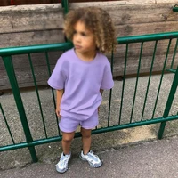 Ensemble de Survêtement d'Été Essentiel pour Enfant, Tenue Sportive, Haut à Manches Courtes et Short, pour Fille et Garçon 4