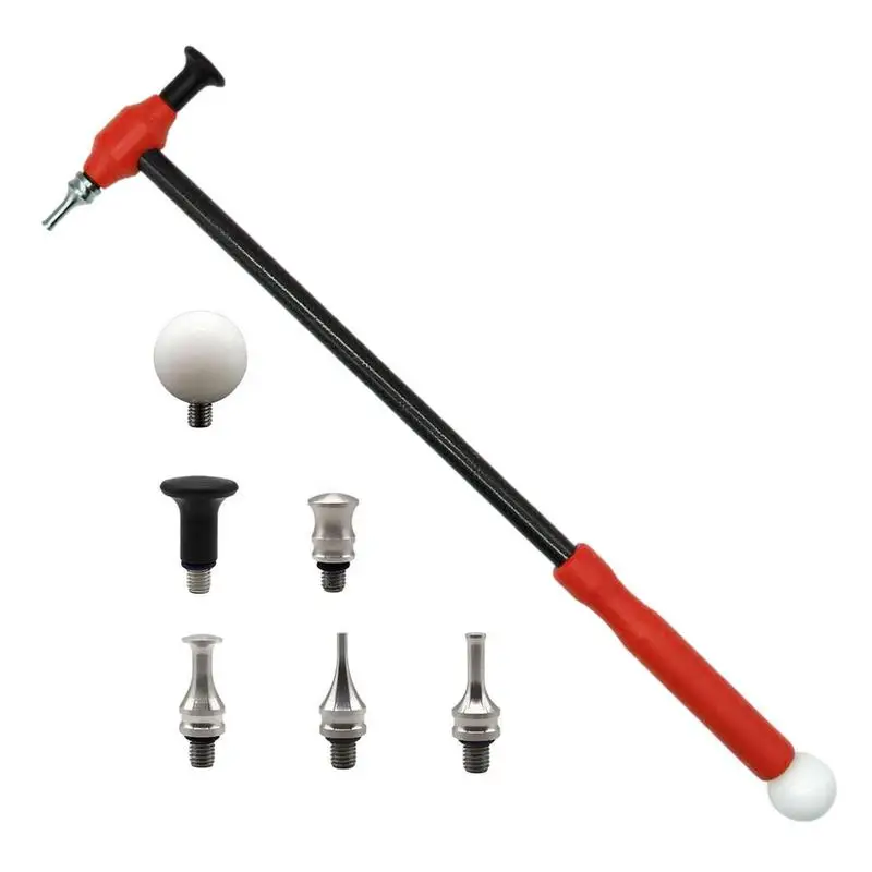 

Car Body Dent Tools Carbon Fiber Paint Friendly Dent Hammer Carbon Fiber Dent Removal Tools Tap Down Tools Set With 6 Heads For