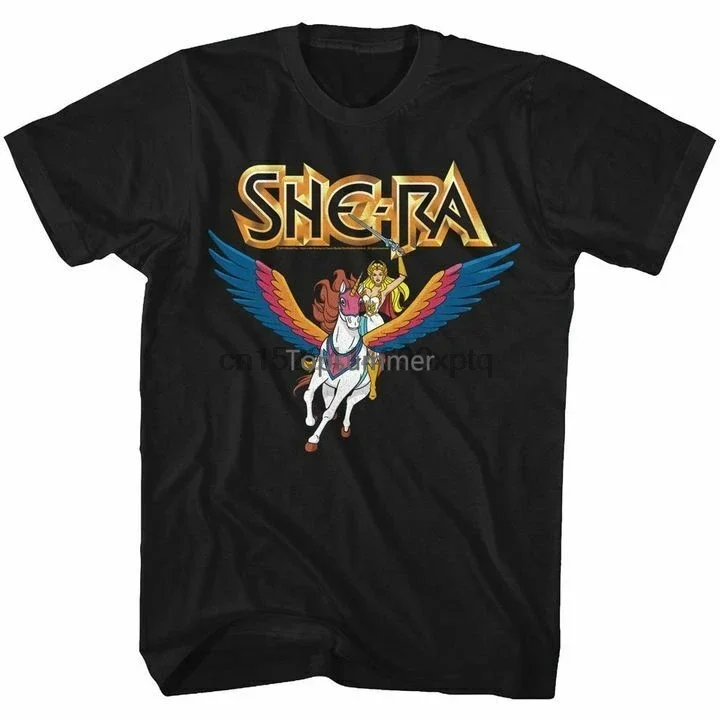 

Masters Of The Universe Mens Short Sleeve T-Shirt Black Shera Swiftwind Tee