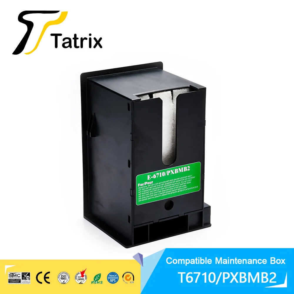 

1PK для T6710 бокс для обслуживания с чипом для трудоустройств, струйный принтер 3620 3640 3641 7111 7610 7620
